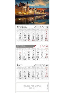 Kalendarz 2020 Trójdzielny Gdańsk CRUX