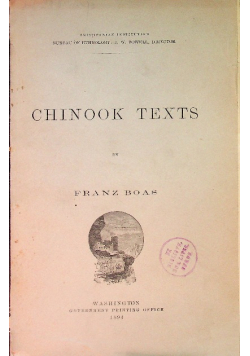Chinook Texts 1894 r.