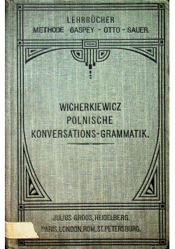 Polnische Konversations - Grammatik 1904r
