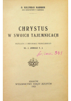 Chrystus w swoich tajemnicach 1923 r.