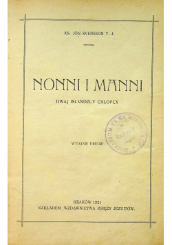 Nonni i Manni Dwaj islandzcy chłopcy 1921 r.