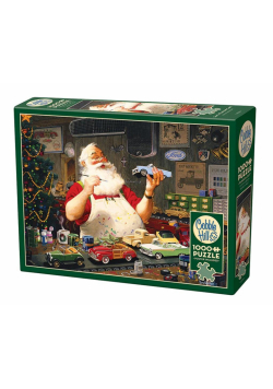 Puzzle 1000 Święty Mikołaj maluje samochody G3