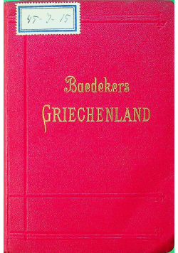 Baedekers Griechenland 1908 r