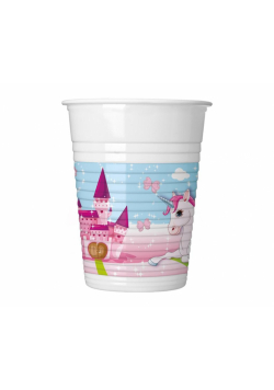 Kubeczki plastikowe Unicorn 200ml 8szt
