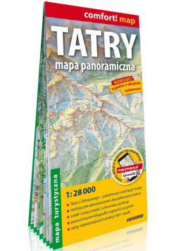 Tatry Mapa panoramiczna laminowana mapa turystyczna; 1 : 28 000