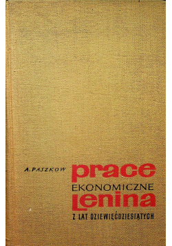 Prace ekonomiczne Lenina z lat dziewiećdziesiątych