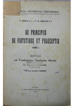 De Principiis de Vistutibus et Praeceptis Pars I 1948 r.