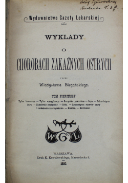 Wykłady o chorobach zakaźnych ostrych 1900 r.