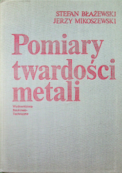 Pomiary twardości metali