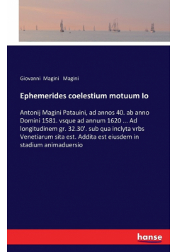 Ephemerides coelestium motuum Io