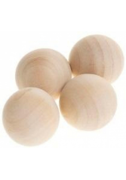 Drewniane kulki bez otworu naturalne 30mm 4szt