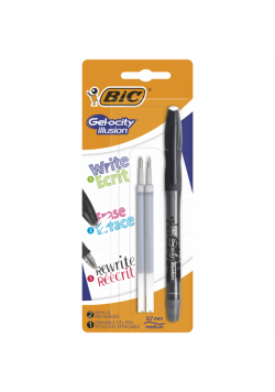 Długopis wymazywalny Gel-ocity illusion BIC czarny blister 1+2sztZT