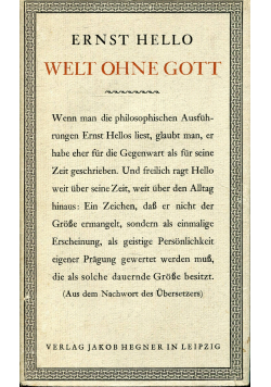 Welt Ohne Gott
