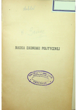 Nauka ekonomii politycznej 1903 r