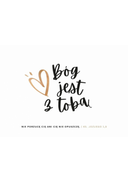 Karnet - Bóg jest z Tobą - serce