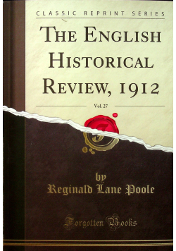 The English historical review vol 27 Reprint z 1912 r