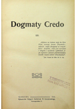 Dogmaty Credo III 1910 r