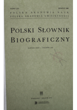 Polski słownik biograficzny Tom LI Zeszyt 208 - 211