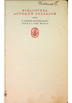 Iskry z pod młota Tom I 1936 r.