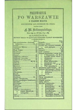 Przewodnik po Warszawie z planem miasta ozdobionym dziesięcioma rycinami
