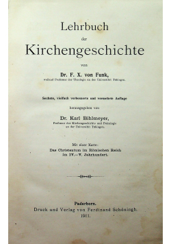 Lehrbuch der Kirchengeschichte 1911 r.