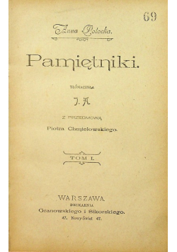 Pamiętniki Tom 1, 1893 r.