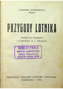 Przygody lotnika 1925 r