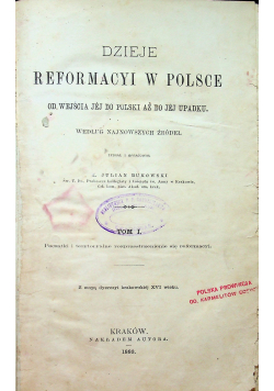 Dzieje reformacyi w Polsce Tom I 1883 r.