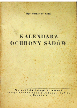 Kalendarz ochrony sadów