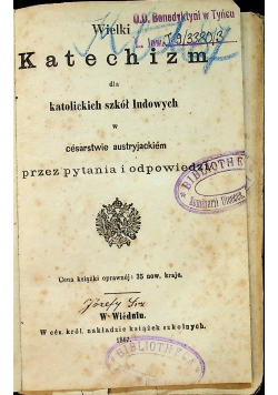 Katechizm dla szkół ludowych 1867 r