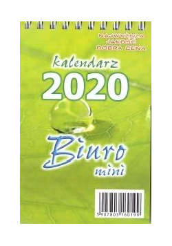 Kalendarz 2020 Biurkowy stojący Mini ANIEW