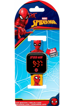 Zegarek LED z kalendarzem Spiderman SPD4903