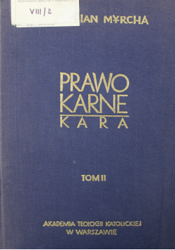 Prawo karne kara Tom 2