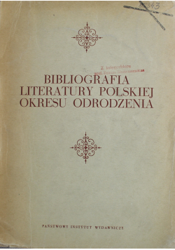 Biografia literatury Polskiej okresu odrodzenia