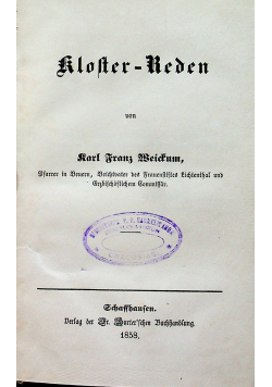 Kloster Reden 1858 r.