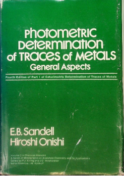 Photometric Determination of Traces of Metals: Part I