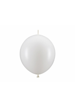 Balony z łącznikiem Pastel Pure White 28cm 20szt