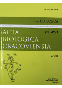 Acta Biologica Cracoviensia Vol 47 / 1