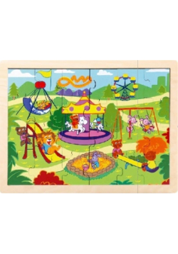 Puzzle drewniane Plac zabaw