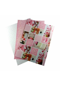Karton 300g motywy ślubne 24x34cm 3 ark MIX