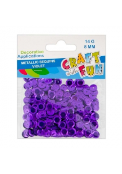 Cekiny metaliczne 8mm fioletowy