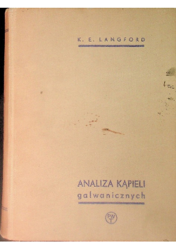 Analiza kąpieli galwanicznych