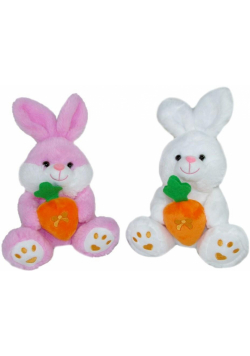 Zając króliczek z marchewką 20cm MIX
