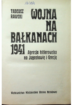 Wojna na Bałkanach 1941