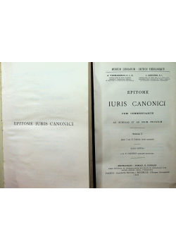 Epitome Iuris Canonici Tom I i II 1949 r.