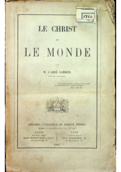 Le Christ et Le Monde 1862 r