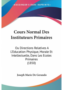 Cours Normal Des Instituteurs Primaires