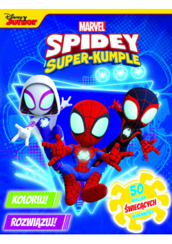 Marvel Spidey i Super-kumple. Koloruj! Rozwiązuj! 50 naklejek świecących w ciemności.