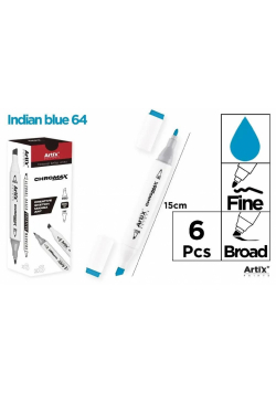 Marker Chromax z 2 końcówk. indian blue 64 (6szt)