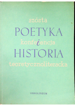 Poetyka i historia konferencja teoretycznoliteracka